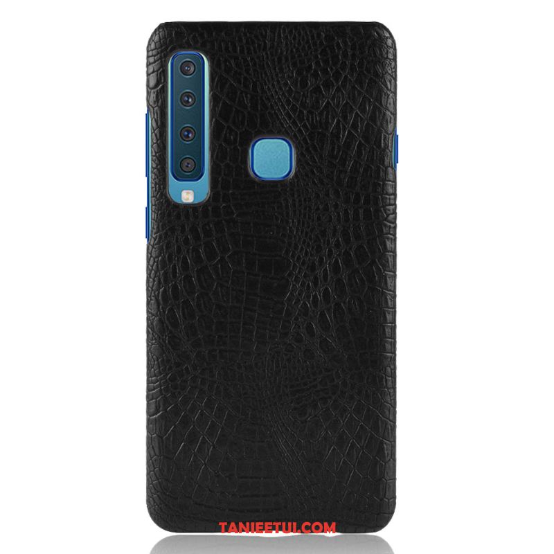 Etui Samsung Galaxy A9 2018 Wzór Krokodyla Gwiazda Vintage, Obudowa Samsung Galaxy A9 2018 Nubuku Torby Telefon Komórkowy Orange