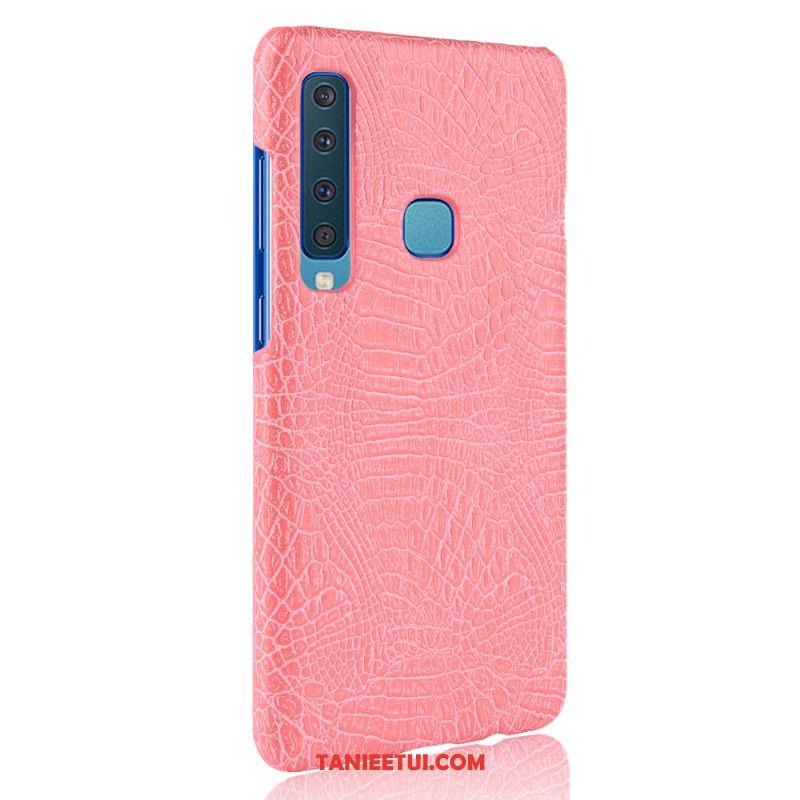 Etui Samsung Galaxy A9 2018 Wzór Krokodyla Gwiazda Vintage, Obudowa Samsung Galaxy A9 2018 Nubuku Torby Telefon Komórkowy Orange