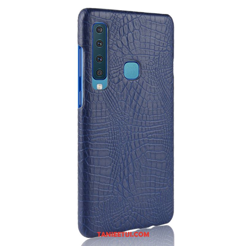 Etui Samsung Galaxy A9 2018 Wzór Krokodyla Gwiazda Vintage, Obudowa Samsung Galaxy A9 2018 Nubuku Torby Telefon Komórkowy Orange
