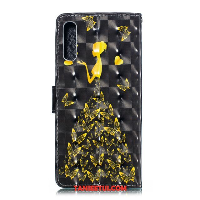 Etui Samsung Galaxy A90 5g Skórzany Anti-fall Czarny, Futerał Samsung Galaxy A90 5g Ochraniacz Piękny Gwiazda