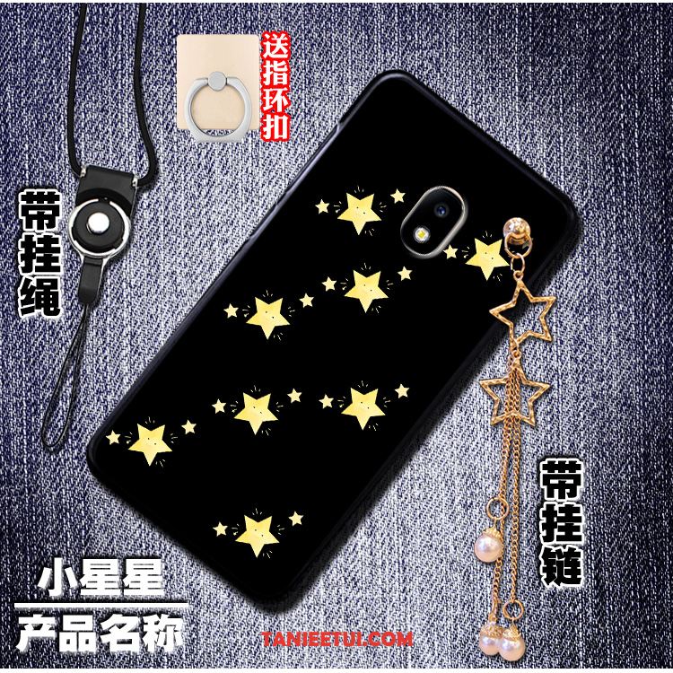 Etui Samsung Galaxy J3 2017 Gwiazdy Czarny Ochraniacz, Futerał Samsung Galaxy J3 2017 Wiszące Ozdoby Tendencja Gwiazda