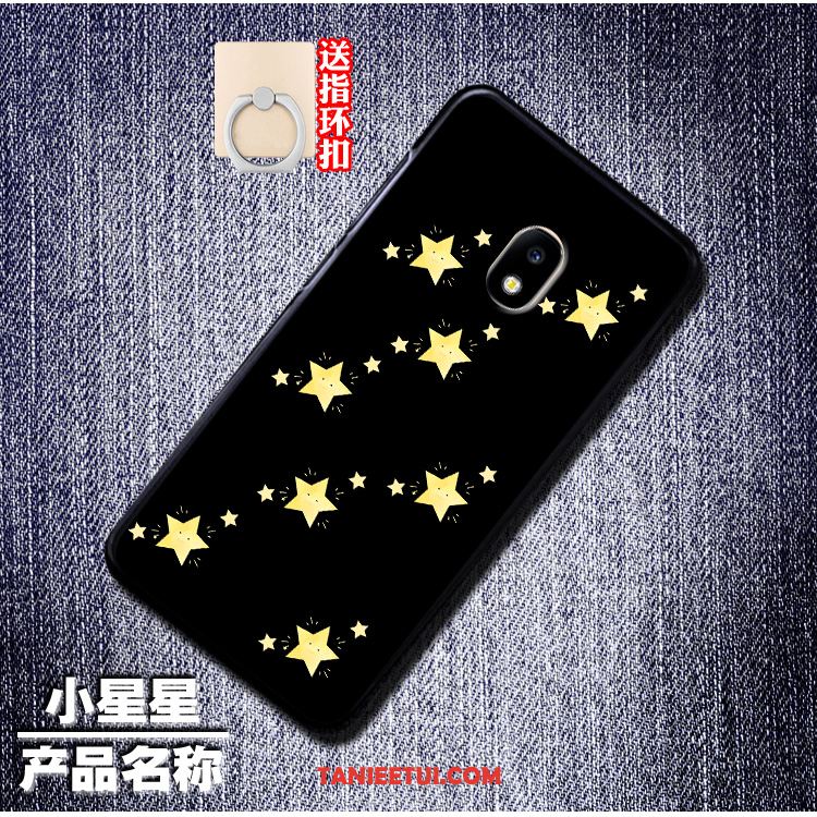 Etui Samsung Galaxy J3 2017 Gwiazdy Czarny Ochraniacz, Futerał Samsung Galaxy J3 2017 Wiszące Ozdoby Tendencja Gwiazda