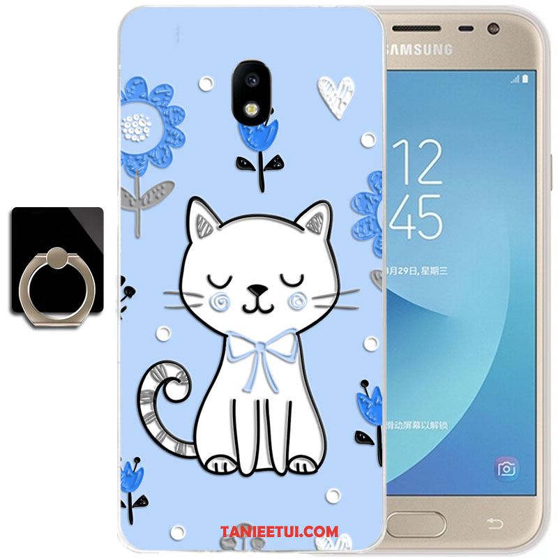 Etui Samsung Galaxy J3 2017 Niebieski Miękki Ochraniacz, Pokrowce Samsung Galaxy J3 2017 Silikonowe Telefon Komórkowy Anti-fall