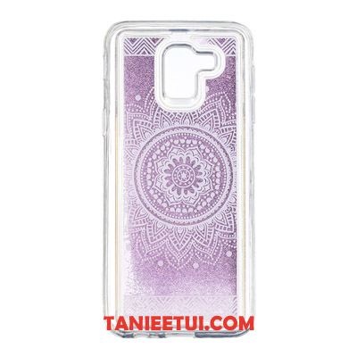 Etui Samsung Galaxy J6 Quicksand Wiszące Ozdoby Silikonowe, Pokrowce Samsung Galaxy J6 Lustro Purpurowy Gwiazda