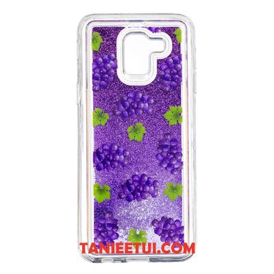 Etui Samsung Galaxy J6 Quicksand Wiszące Ozdoby Silikonowe, Pokrowce Samsung Galaxy J6 Lustro Purpurowy Gwiazda