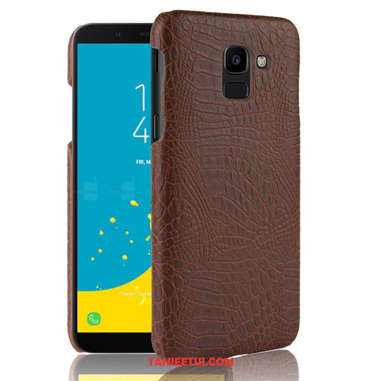 Etui Samsung Galaxy J6 Telefon Komórkowy Nubuku Gwiazda, Obudowa Samsung Galaxy J6 Trudno Czerwony Ochraniacz