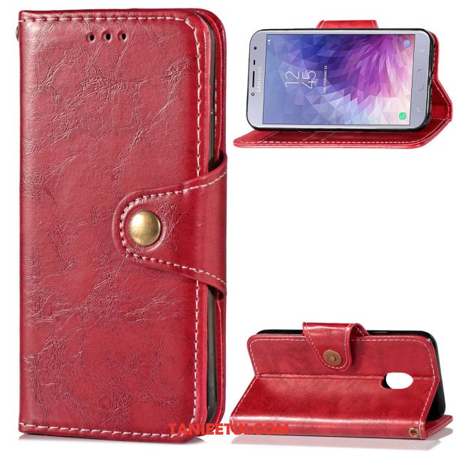 Etui Samsung Galaxy J7 2017 Proste Wiszące Ozdoby Silikonowe, Pokrowce Samsung Galaxy J7 2017 Anti-fall Vintage Czerwony