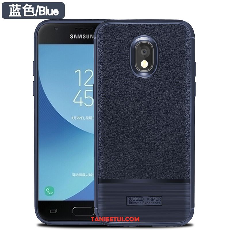 Etui Samsung Galaxy J7 2017 Wzór Miękki Ochraniacz, Futerał Samsung Galaxy J7 2017 Czarny Litchi Gwiazda