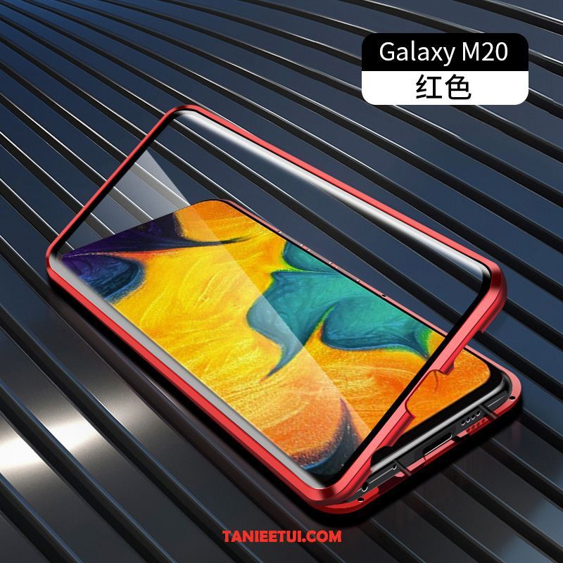 Etui Samsung Galaxy M20 Niebieski Ochraniacz Dwustronny, Pokrowce Samsung Galaxy M20 Tendencja Telefon Komórkowy Granica