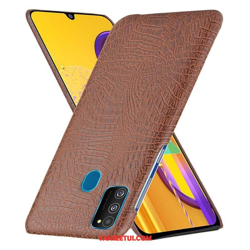 Etui Samsung Galaxy M30s Telefon Komórkowy Poczuj Wzór, Futerał Samsung Galaxy M30s Biały Nubuku Ochraniacz