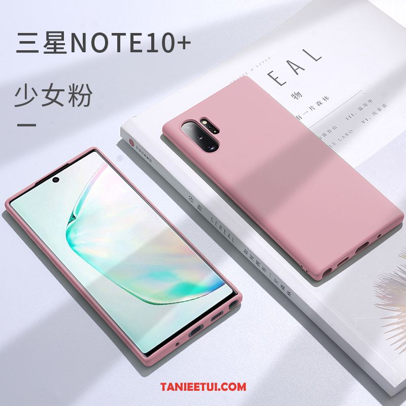 Etui Samsung Galaxy Note 10+ Czerwony Netto Niebieski Silikonowe, Pokrowce Samsung Galaxy Note 10+ Ochraniacz Tendencja Anti-fall