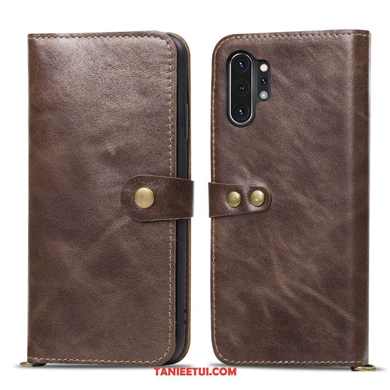 Etui Samsung Galaxy Note 10+ Gwiazda Skórzany Futerał Telefon Komórkowy, Pokrowce Samsung Galaxy Note 10+ Braun