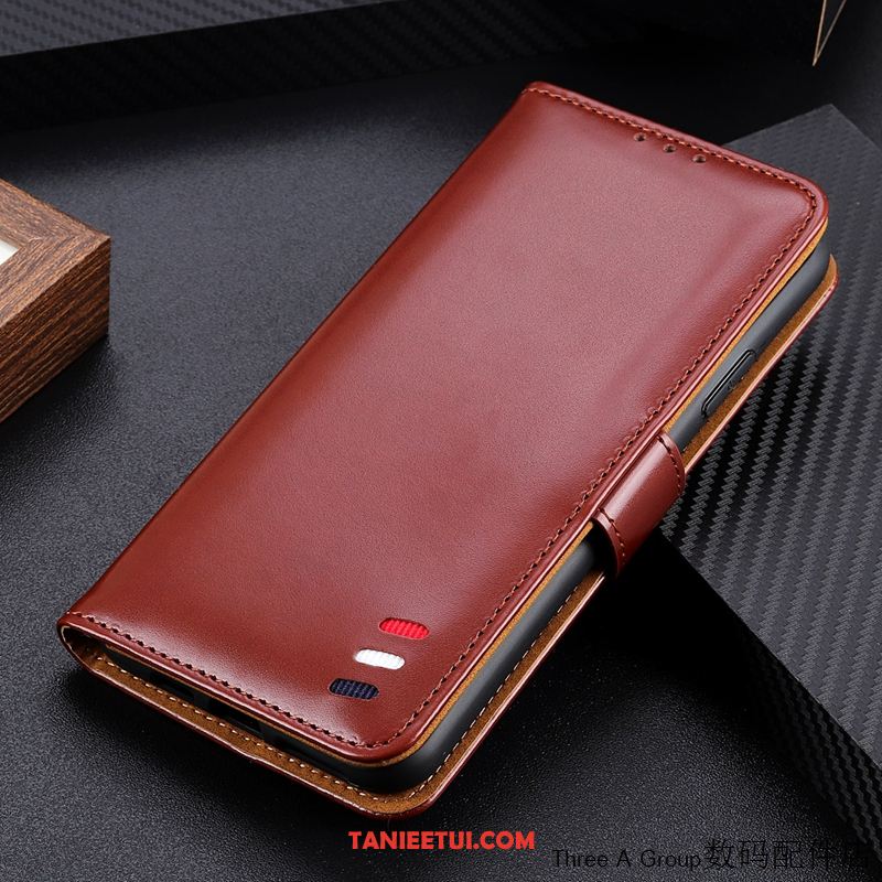 Etui Samsung Galaxy Note 10 Lite Vintage Skórzany Futerał Anti-fall, Pokrowce Samsung Galaxy Note 10 Lite Biznes Gwiazda Karta Braun