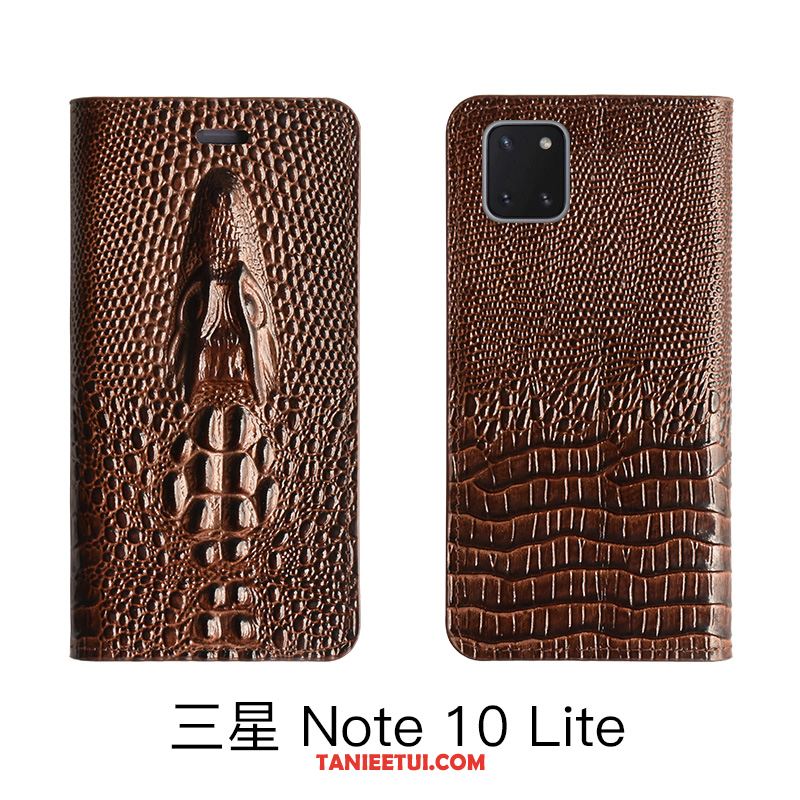 Etui Samsung Galaxy Note 10 Lite Wysoki Koniec Prawdziwa Skóra All Inclusive, Obudowa Samsung Galaxy Note 10 Lite Skórzany Futerał Gwiazda Żółty