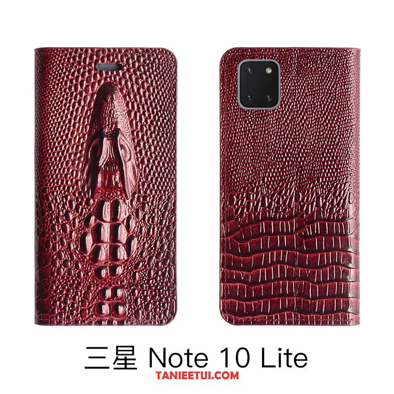 Etui Samsung Galaxy Note 10 Lite Wysoki Koniec Prawdziwa Skóra All Inclusive, Obudowa Samsung Galaxy Note 10 Lite Skórzany Futerał Gwiazda Żółty