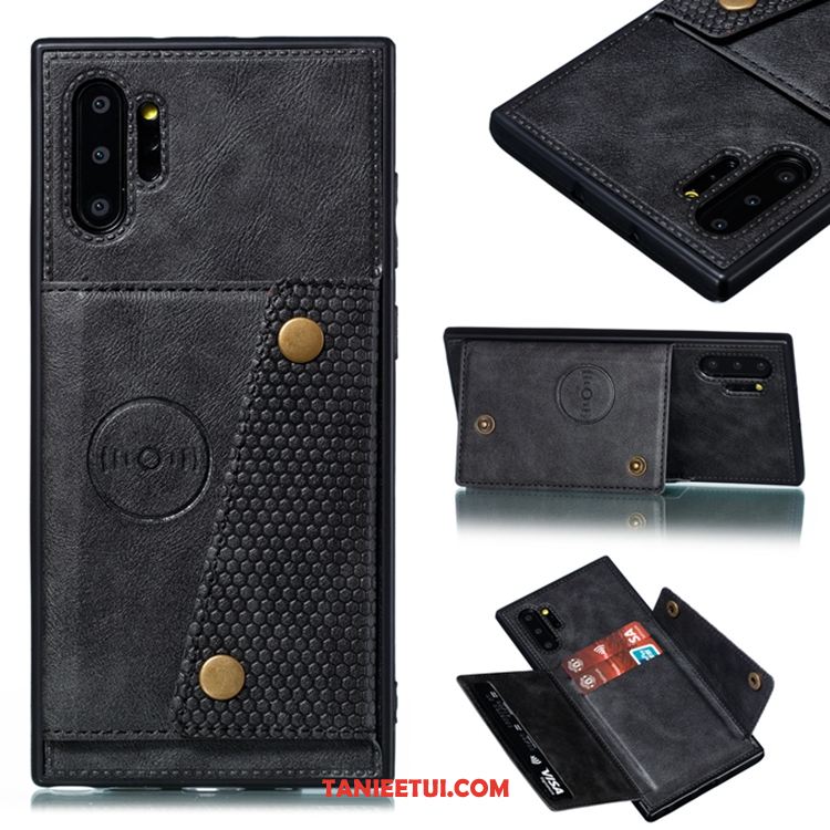 Etui Samsung Galaxy Note 10+ Magnetyzm Szary Karta, Obudowa Samsung Galaxy Note 10+ Miękki Telefon Komórkowy Gwiazda