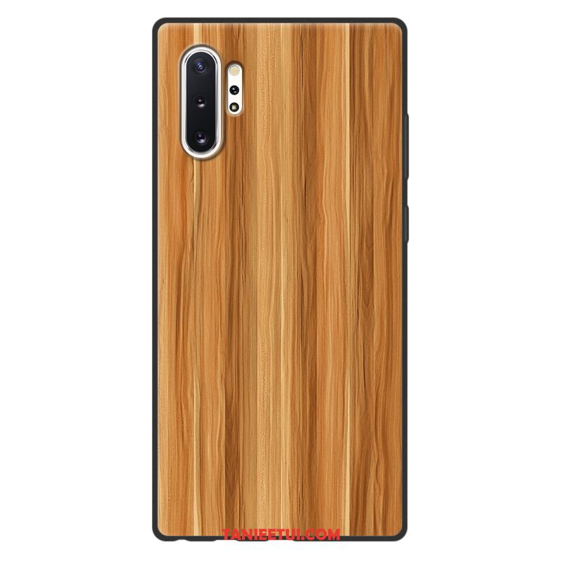 Etui Samsung Galaxy Note 10+ Ochraniacz Ziarno Drewna Telefon Komórkowy, Futerał Samsung Galaxy Note 10+ Miękki Gwiazda Proste