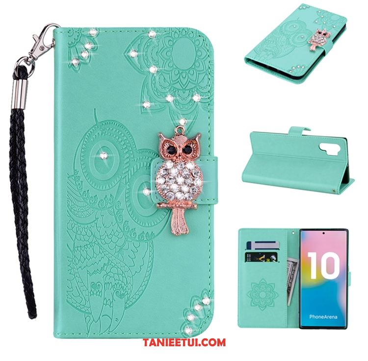 Etui Samsung Galaxy Note 10+ Skórzany Futerał Telefon Komórkowy Niebieski, Obudowa Samsung Galaxy Note 10+ Gwiazda