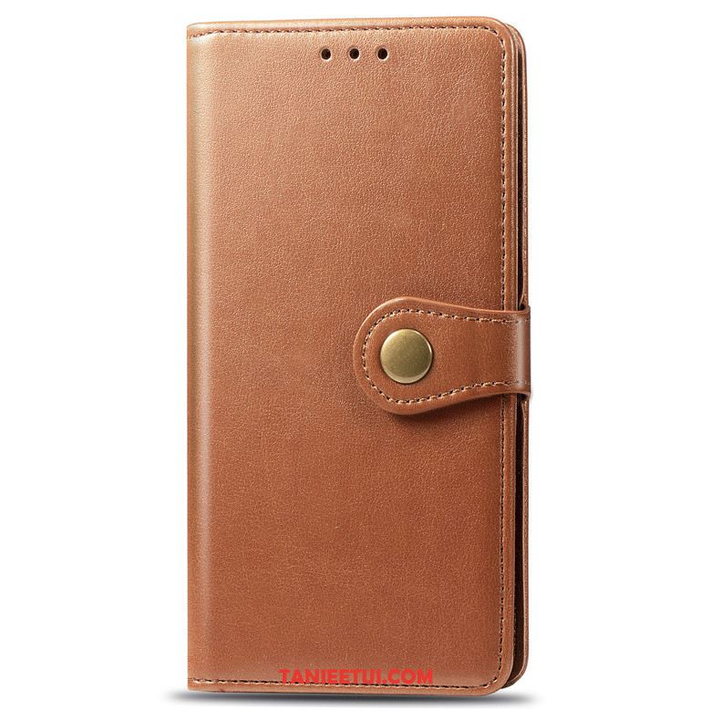 Etui Samsung Galaxy Note 10+ Skórzany Klapa Niebieski, Futerał Samsung Galaxy Note 10+ Klamra Telefon Komórkowy Miękki