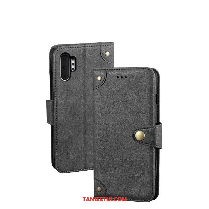 Etui Samsung Galaxy Note 10+ Telefon Komórkowy Portfel Skórzany, Futerał Samsung Galaxy Note 10+ Niebieski Vintage Ochraniacz