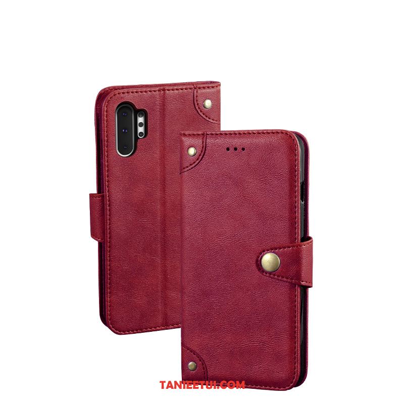 Etui Samsung Galaxy Note 10+ Telefon Komórkowy Portfel Skórzany, Futerał Samsung Galaxy Note 10+ Niebieski Vintage Ochraniacz