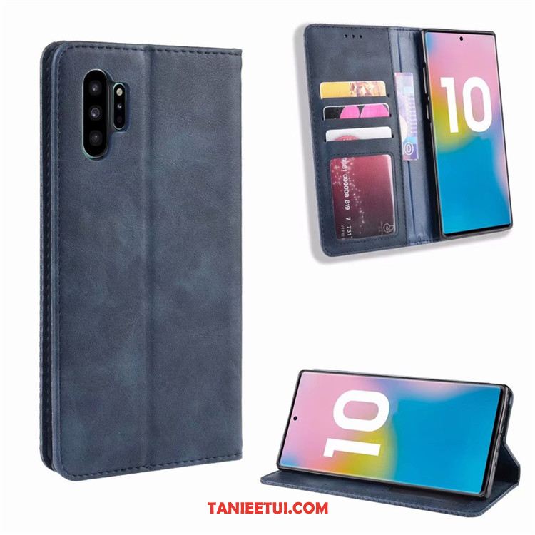 Etui Samsung Galaxy Note 10+ Telefon Komórkowy Vintage Biznes, Pokrowce Samsung Galaxy Note 10+ Gwiazda Czarny Wzór