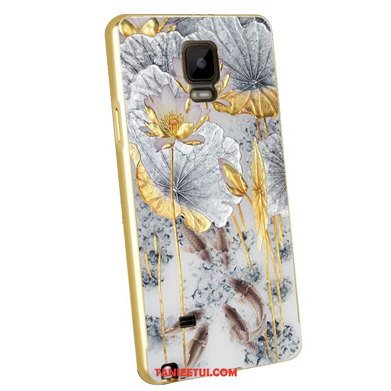 Etui Samsung Galaxy Note 4 Metal Ochraniacz Telefon Komórkowy, Obudowa Samsung Galaxy Note 4 Gwiazda Relief Niebieski