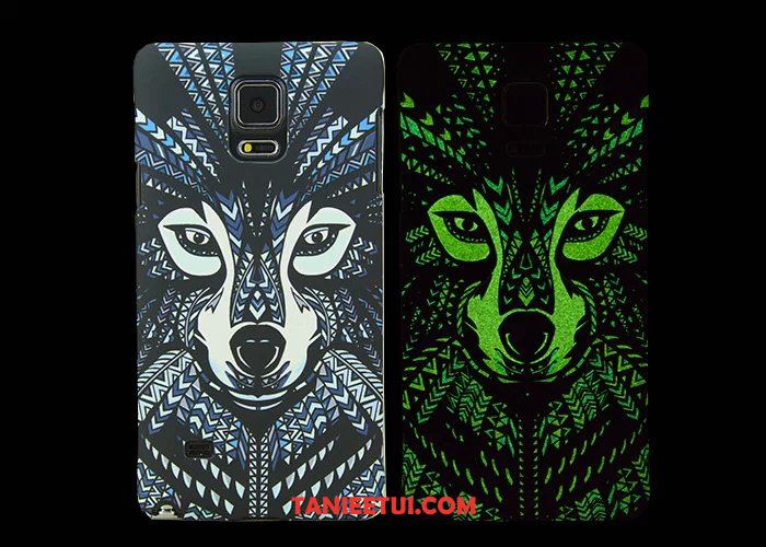 Etui Samsung Galaxy Note 4 Modna Marka Gwiazda Zwierzę, Obudowa Samsung Galaxy Note 4 Zielony Totem Świecące