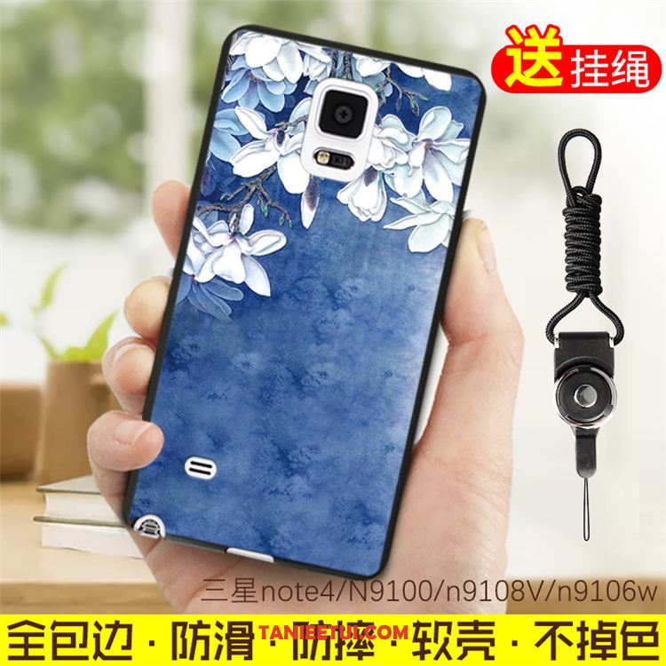 Etui Samsung Galaxy Note 4 Nubuku Gwiazda Niebieski, Obudowa Samsung Galaxy Note 4 Telefon Komórkowy Sztuczna Skóra Silikonowe