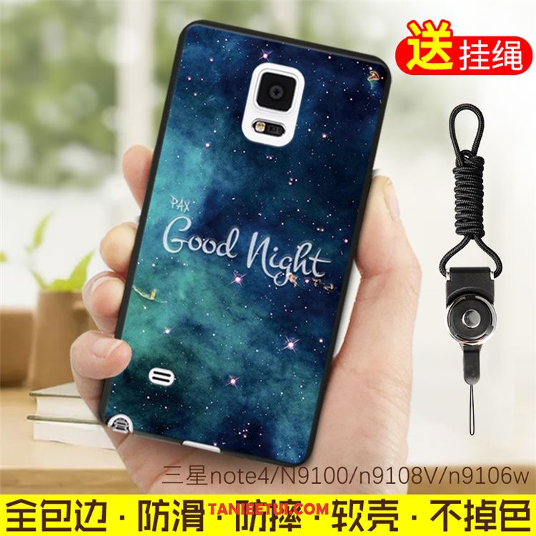 Etui Samsung Galaxy Note 4 Nubuku Gwiazda Niebieski, Obudowa Samsung Galaxy Note 4 Telefon Komórkowy Sztuczna Skóra Silikonowe