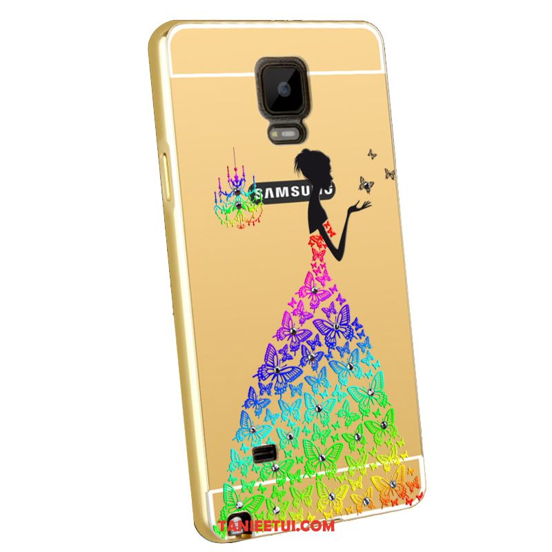 Etui Samsung Galaxy Note 4 Ochraniacz Telefon Komórkowy Metal, Futerał Samsung Galaxy Note 4 Relief Granica Tylna Pokrywa