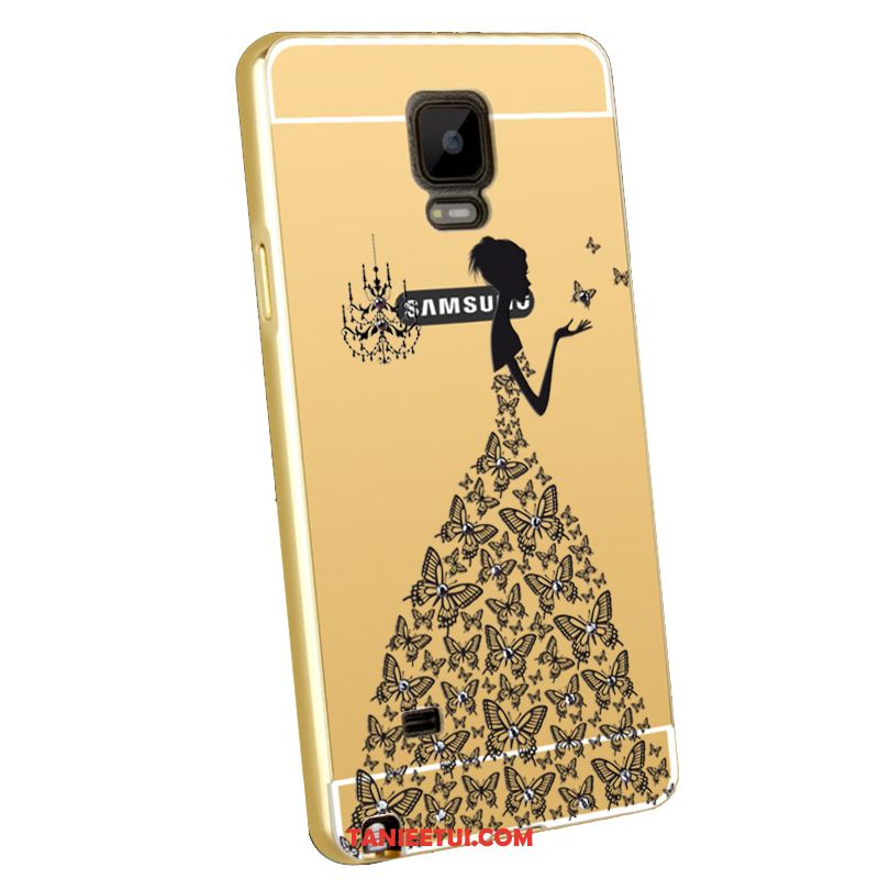 Etui Samsung Galaxy Note 4 Ochraniacz Telefon Komórkowy Metal, Futerał Samsung Galaxy Note 4 Relief Granica Tylna Pokrywa