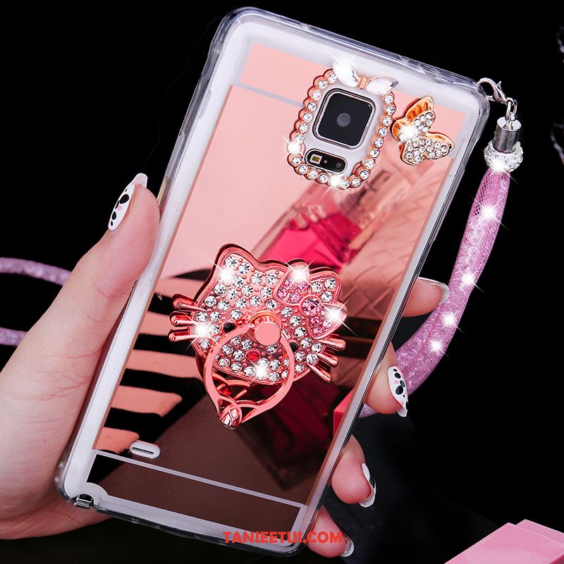 Etui Samsung Galaxy Note 4 Pawie Telefon Komórkowy Gwiazda, Futerał Samsung Galaxy Note 4 Wiszące Ozdoby Miękki Ring Champagner Farbe