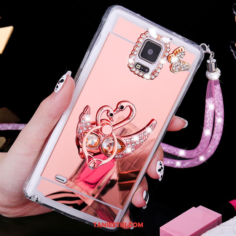 Etui Samsung Galaxy Note 4 Pawie Telefon Komórkowy Gwiazda, Futerał Samsung Galaxy Note 4 Wiszące Ozdoby Miękki Ring Champagner Farbe