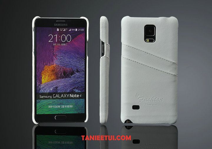 Etui Samsung Galaxy Note 4 Prawdziwa Skóra Litchi Biznes, Futerał Samsung Galaxy Note 4 Gwiazda Telefon Komórkowy Ochraniacz Braun