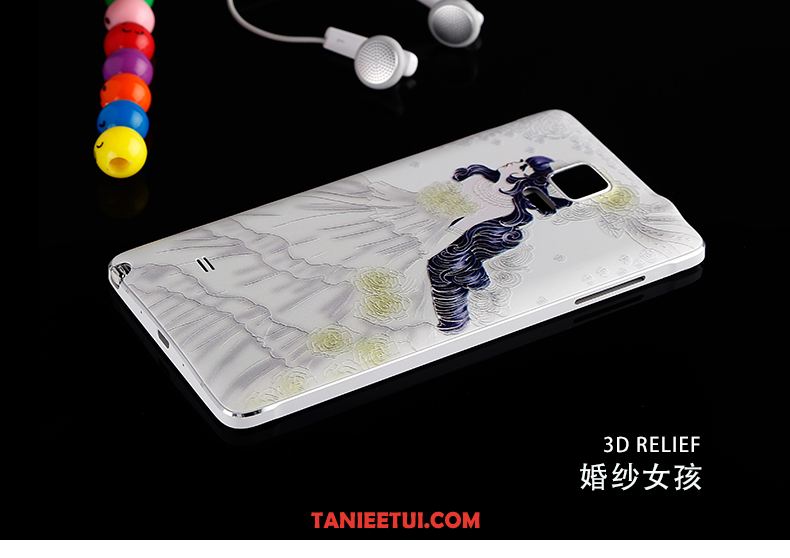 Etui Samsung Galaxy Note 4 Tylna Pokrywa Czerwony Telefon Komórkowy, Obudowa Samsung Galaxy Note 4 Gwiazda Relief Cienkie