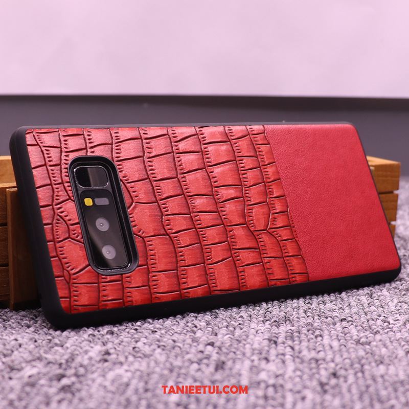 Etui Samsung Galaxy Note 8 Biznes All Inclusive Anti-fall, Obudowa Samsung Galaxy Note 8 Skóra Wzór Krokodyla Nowy Braun