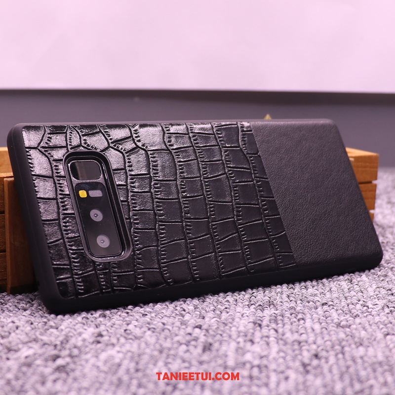 Etui Samsung Galaxy Note 8 Biznes All Inclusive Anti-fall, Obudowa Samsung Galaxy Note 8 Skóra Wzór Krokodyla Nowy Braun