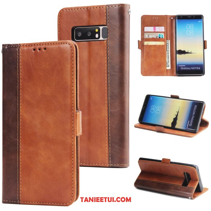 Etui Samsung Galaxy Note 8 Biznes Gwiazda Ochraniacz, Pokrowce Samsung Galaxy Note 8 Klapa Telefon Komórkowy Czerwony