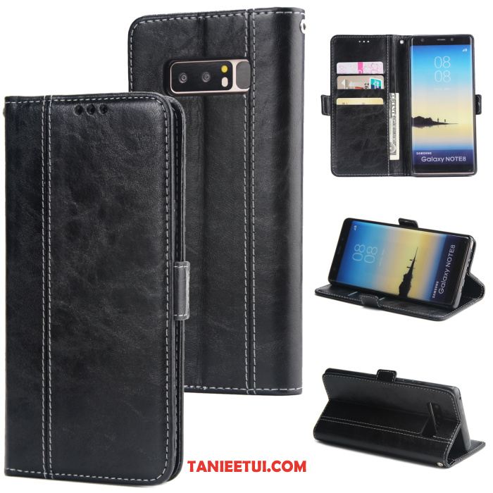 Etui Samsung Galaxy Note 8 Biznes Gwiazda Ochraniacz, Pokrowce Samsung Galaxy Note 8 Klapa Telefon Komórkowy Czerwony