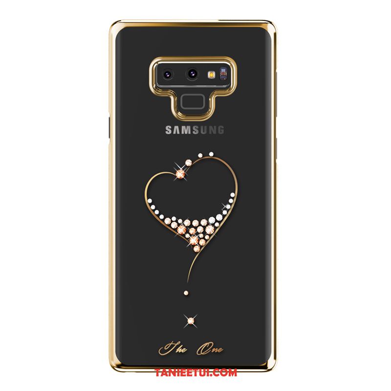 Etui Samsung Galaxy Note 9 Cienkie Złoto Gwiazda, Futerał Samsung Galaxy Note 9 All Inclusive Modna Marka Czarny