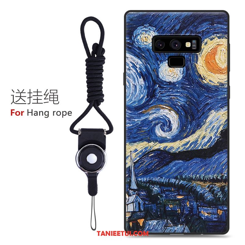 Etui Samsung Galaxy Note 9 Kolor Osobowość Gwiazda, Pokrowce Samsung Galaxy Note 9 Czarny Relief Ochraniacz