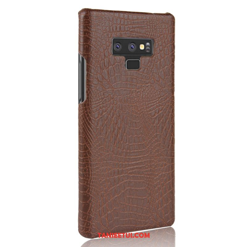 Etui Samsung Galaxy Note 9 Ochraniacz Czerwony Wzór Krokodyla, Pokrowce Samsung Galaxy Note 9 Vintage Torby Nubuku Orange