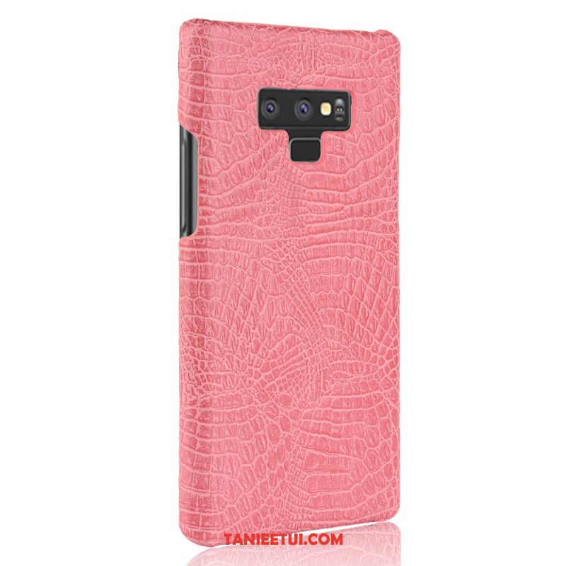 Etui Samsung Galaxy Note 9 Ochraniacz Czerwony Wzór Krokodyla, Pokrowce Samsung Galaxy Note 9 Vintage Torby Nubuku Orange