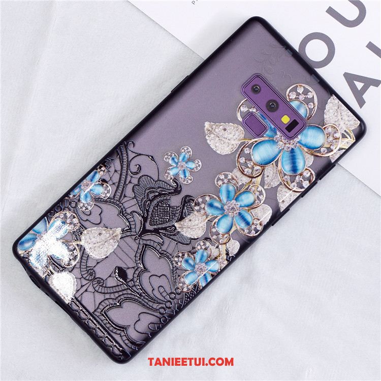 Etui Samsung Galaxy Note 9 Ochraniacz Kwiaty Koronka, Futerał Samsung Galaxy Note 9 Telefon Komórkowy Gwiazda Różowe
