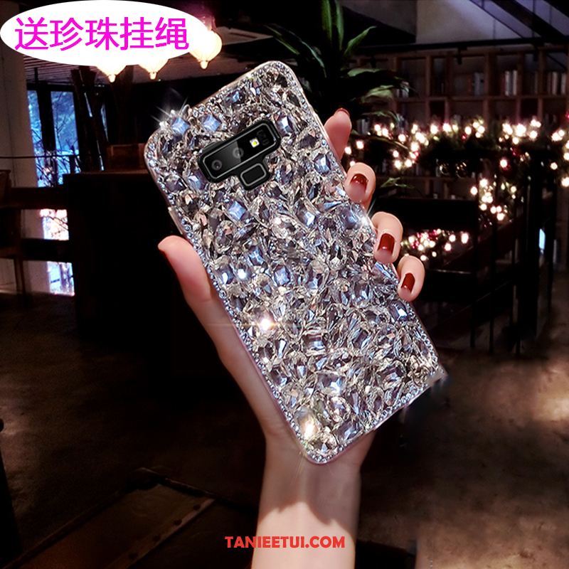 Etui Samsung Galaxy Note 9 Ochraniacz Rhinestone Czerwony Netto, Obudowa Samsung Galaxy Note 9 Gwiazda Różowe Telefon Komórkowy