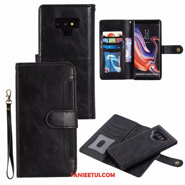 Etui Samsung Galaxy Note 9 Skórzany Futerał Anti-fall Telefon Komórkowy, Obudowa Samsung Galaxy Note 9 Czerwony Vintage Ochraniacz