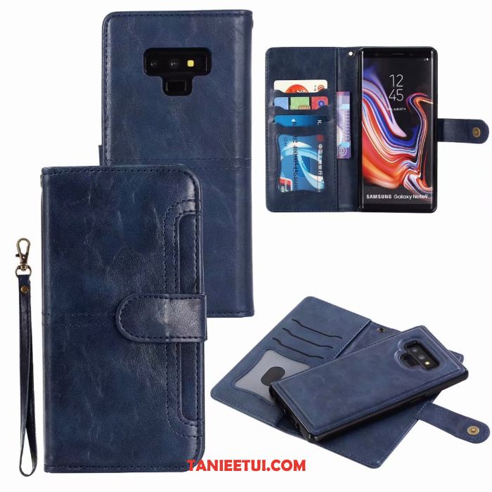 Etui Samsung Galaxy Note 9 Skórzany Futerał Anti-fall Telefon Komórkowy, Obudowa Samsung Galaxy Note 9 Czerwony Vintage Ochraniacz