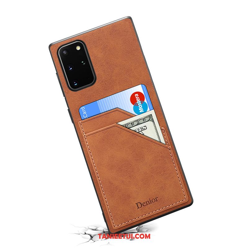 Etui Samsung Galaxy Note20 Kreatywne Karta Gwiazda, Obudowa Samsung Galaxy Note20 Telefon Komórkowy Skórzany Futerał Braun