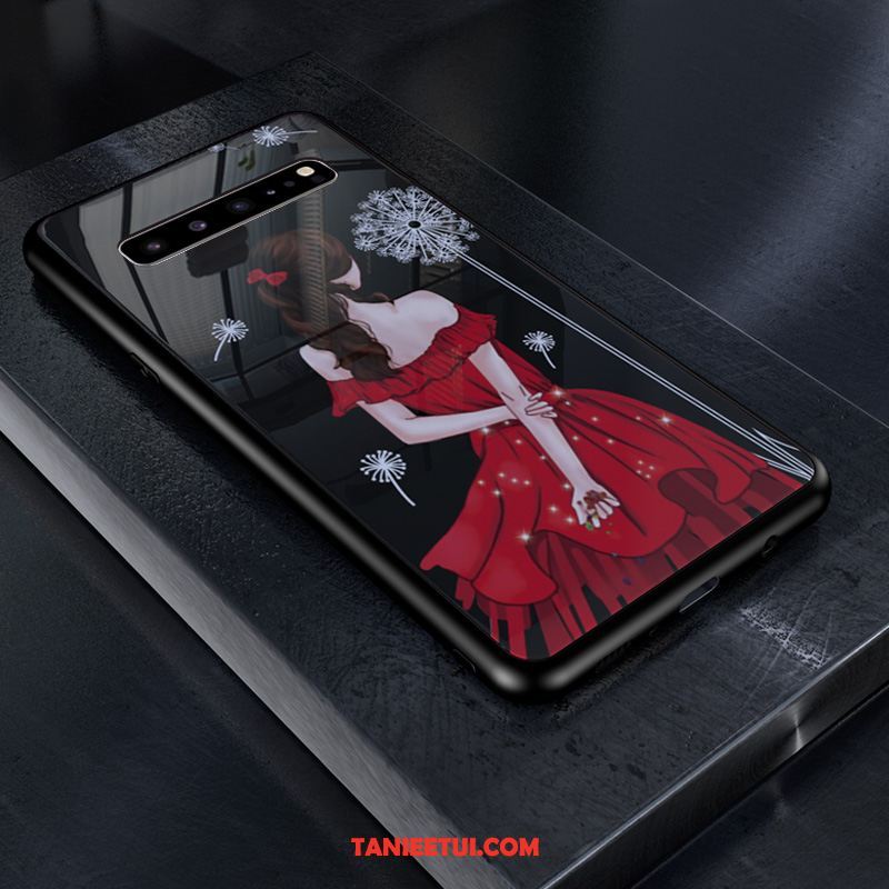 Etui Samsung Galaxy S10 5g Czerwony Netto Ochraniacz Ciemno Niebieski, Obudowa Samsung Galaxy S10 5g Szkło Dostosowane Wzór